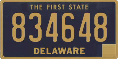 DE license plate 834648