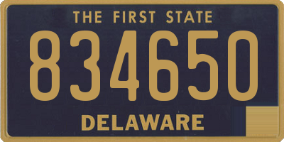 DE license plate 834650