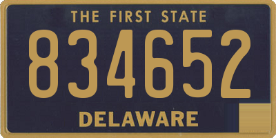 DE license plate 834652