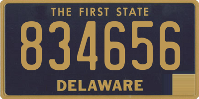 DE license plate 834656