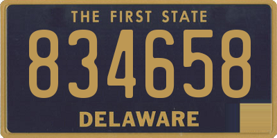 DE license plate 834658
