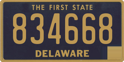 DE license plate 834668