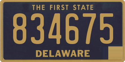 DE license plate 834675