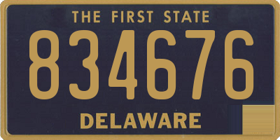 DE license plate 834676