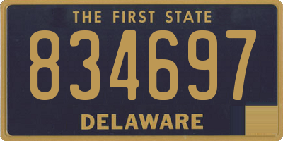 DE license plate 834697