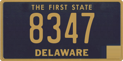 DE license plate 8347