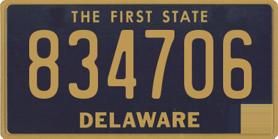 DE license plate 834706