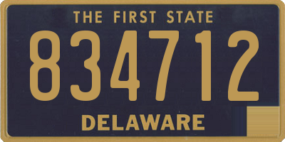 DE license plate 834712