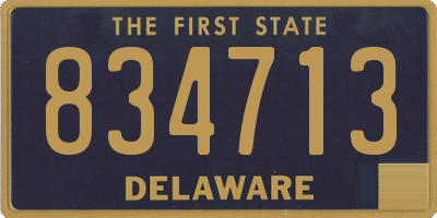 DE license plate 834713