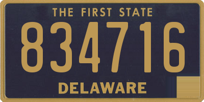 DE license plate 834716