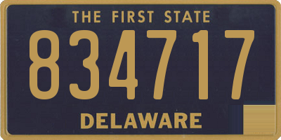 DE license plate 834717