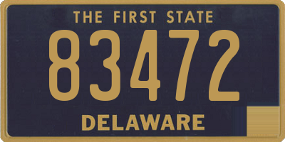DE license plate 83472