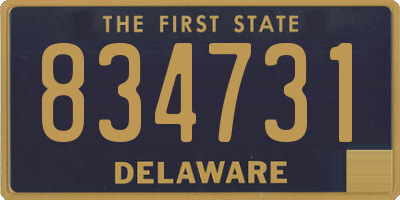 DE license plate 834731