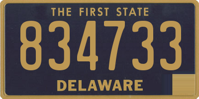 DE license plate 834733