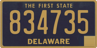 DE license plate 834735
