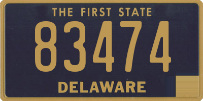 DE license plate 83474