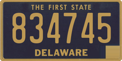 DE license plate 834745