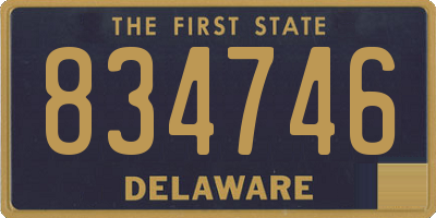 DE license plate 834746