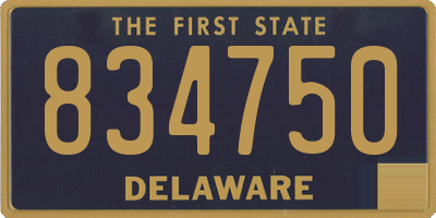 DE license plate 834750