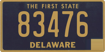 DE license plate 83476