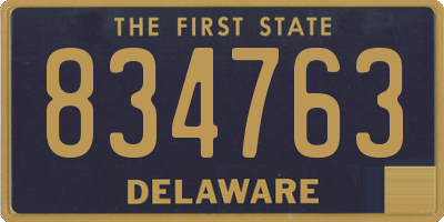 DE license plate 834763