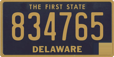 DE license plate 834765