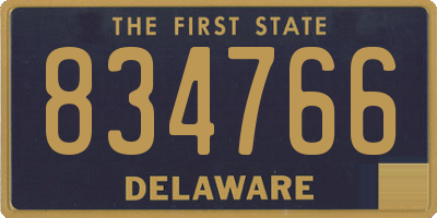DE license plate 834766