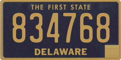 DE license plate 834768