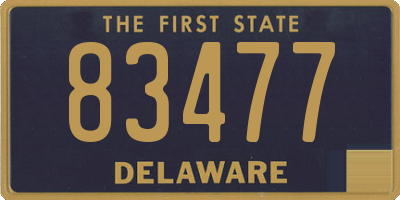 DE license plate 83477
