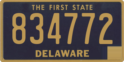 DE license plate 834772