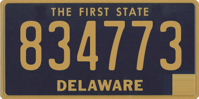 DE license plate 834773