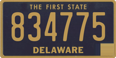 DE license plate 834775