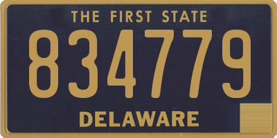DE license plate 834779