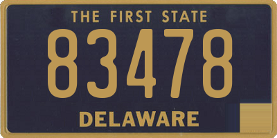 DE license plate 83478