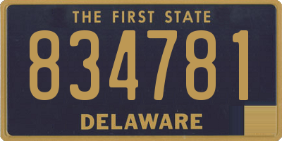 DE license plate 834781