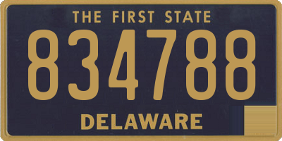 DE license plate 834788