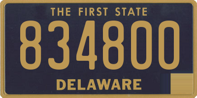 DE license plate 834800