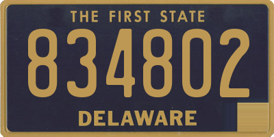DE license plate 834802