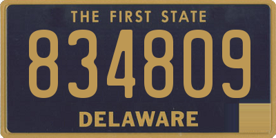 DE license plate 834809