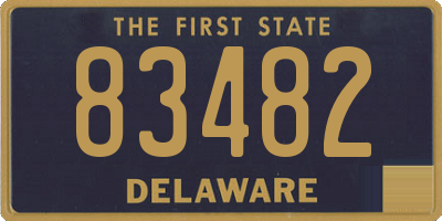 DE license plate 83482