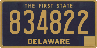DE license plate 834822