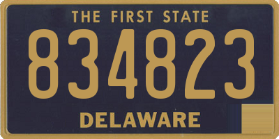DE license plate 834823