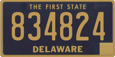 DE license plate 834824