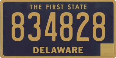 DE license plate 834828