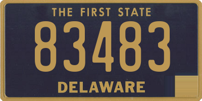 DE license plate 83483