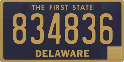 DE license plate 834836