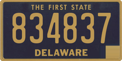 DE license plate 834837