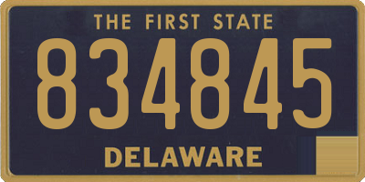 DE license plate 834845