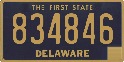 DE license plate 834846