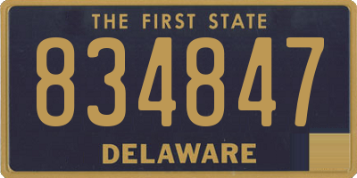 DE license plate 834847